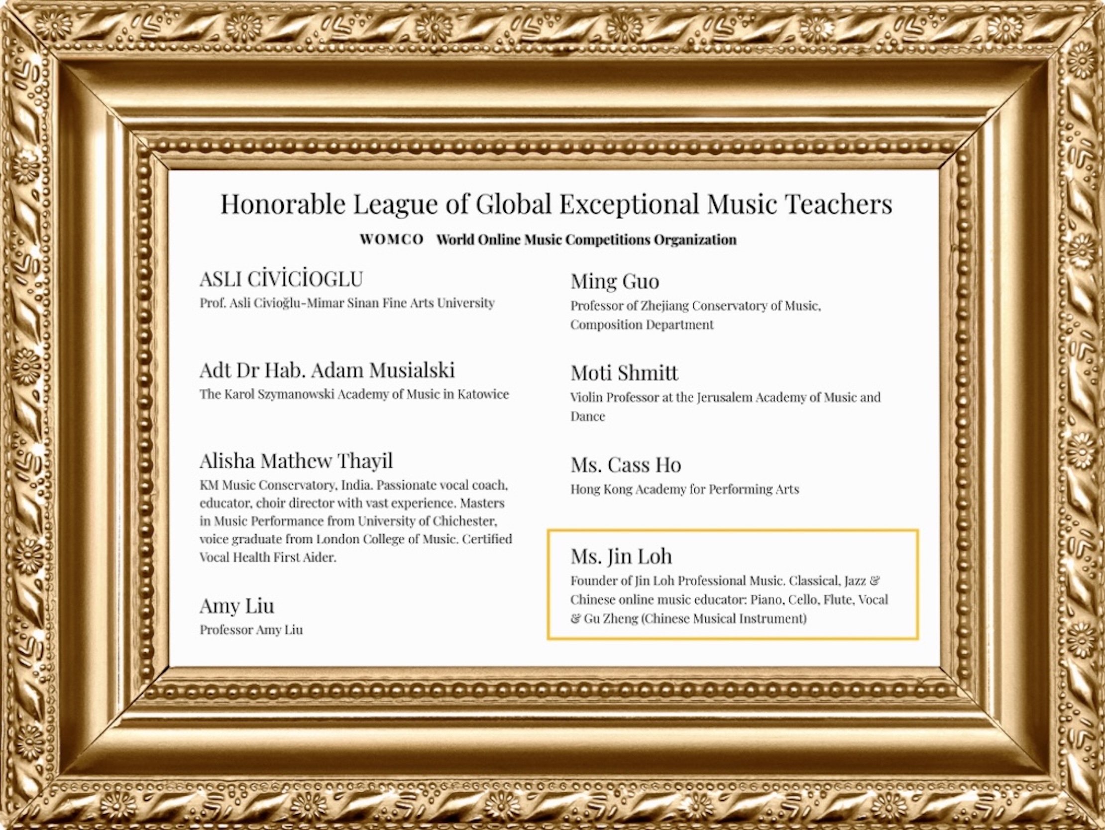 2023 Honorable League of Global Exceptional Teachers