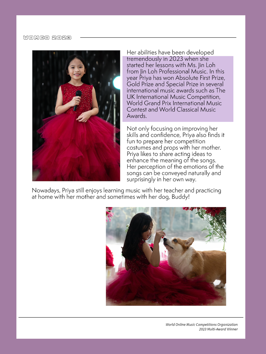 2023 Icon Story Magazine Priya (Pg 3)