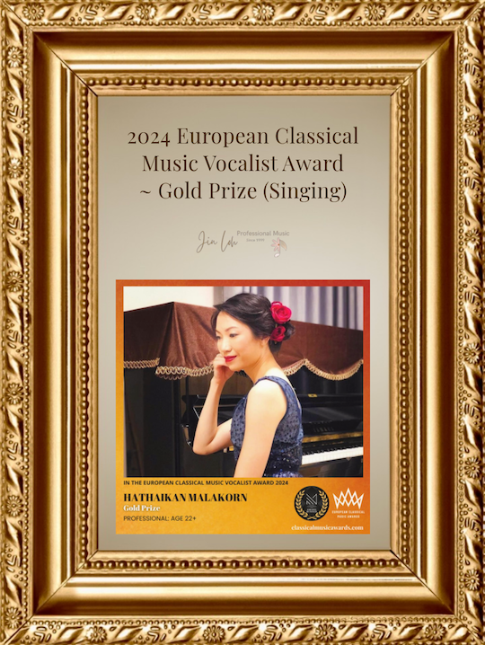 2024 European Classical Music Vocalist Dr Hathaikan Gold Prize