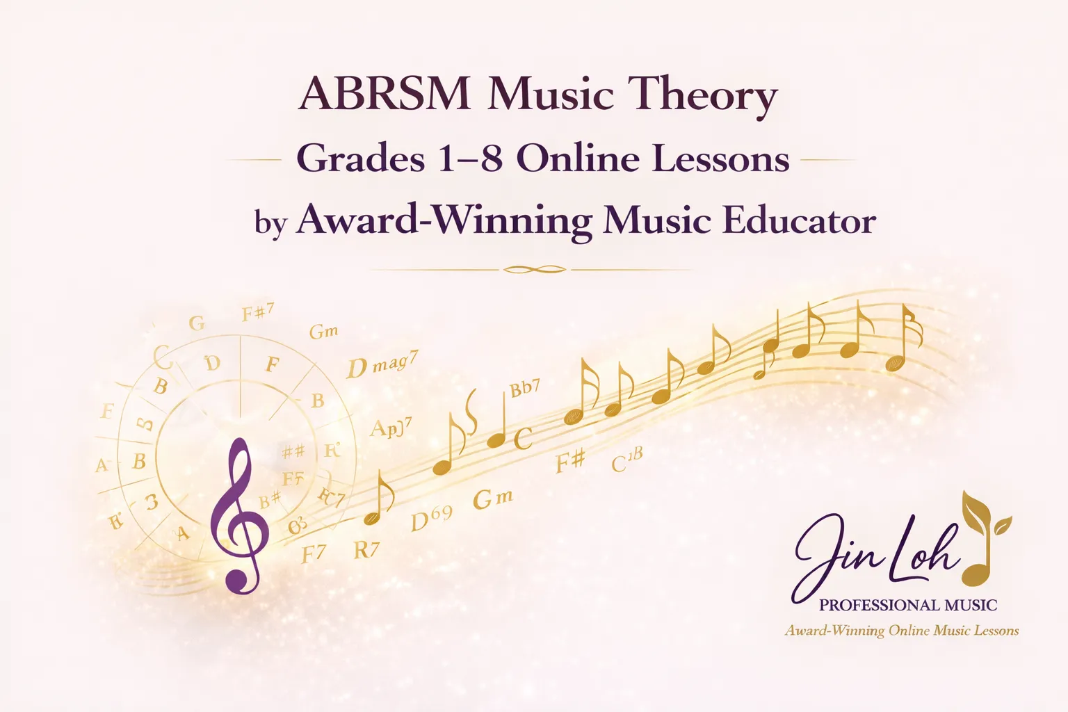 ABRSM Music Theory Grades 1–8 Online Lessons taught by international award-winning music educator Ms Jin Loh