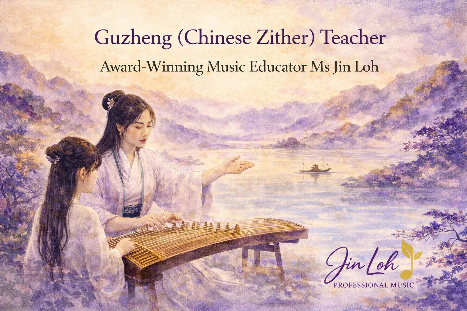 Guzheng (Chinese zither) teacher Ms Jin Loh, award-winning music educator