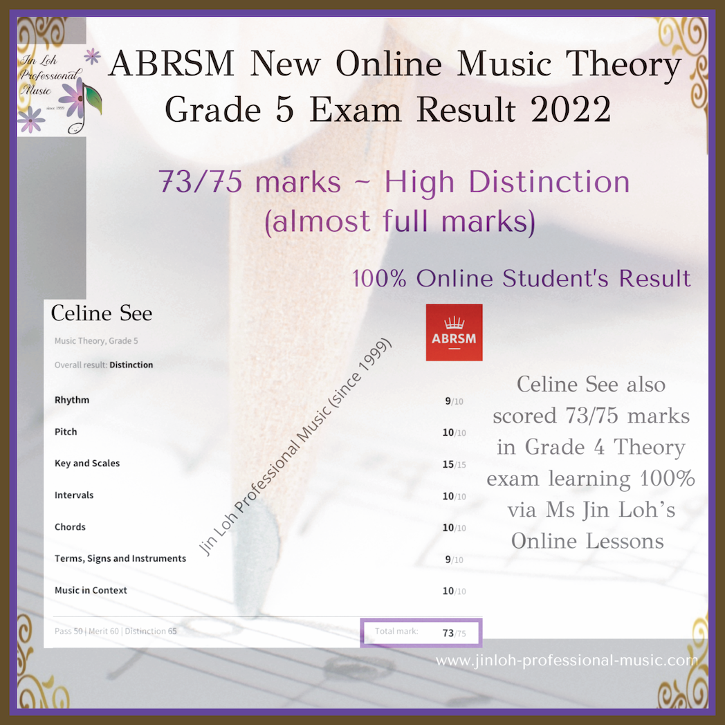 2022 Celine ABRSM Theory Grade 5 Distinction