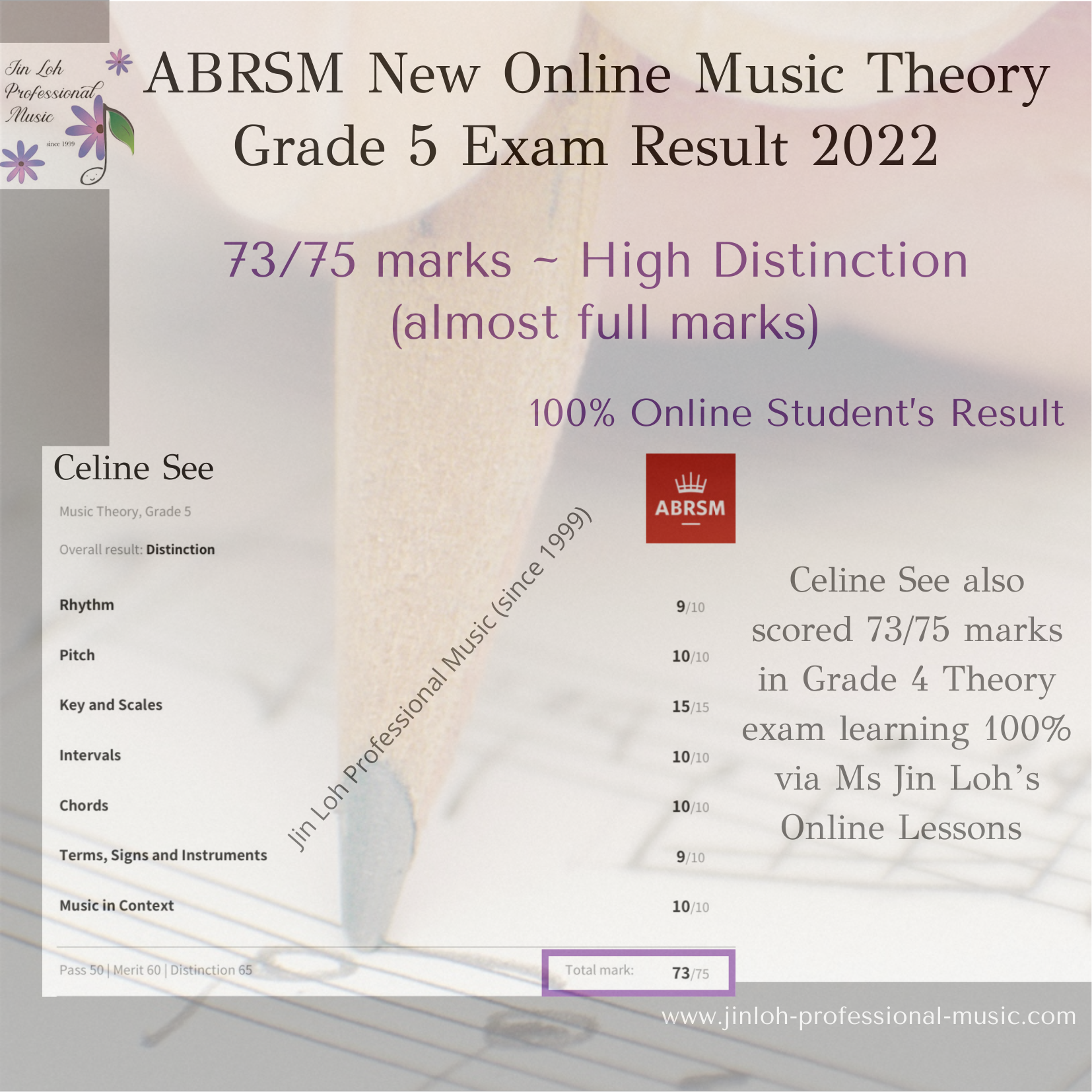 2022 ABRSM Theory Grade 5 Distinction Celine (no border)