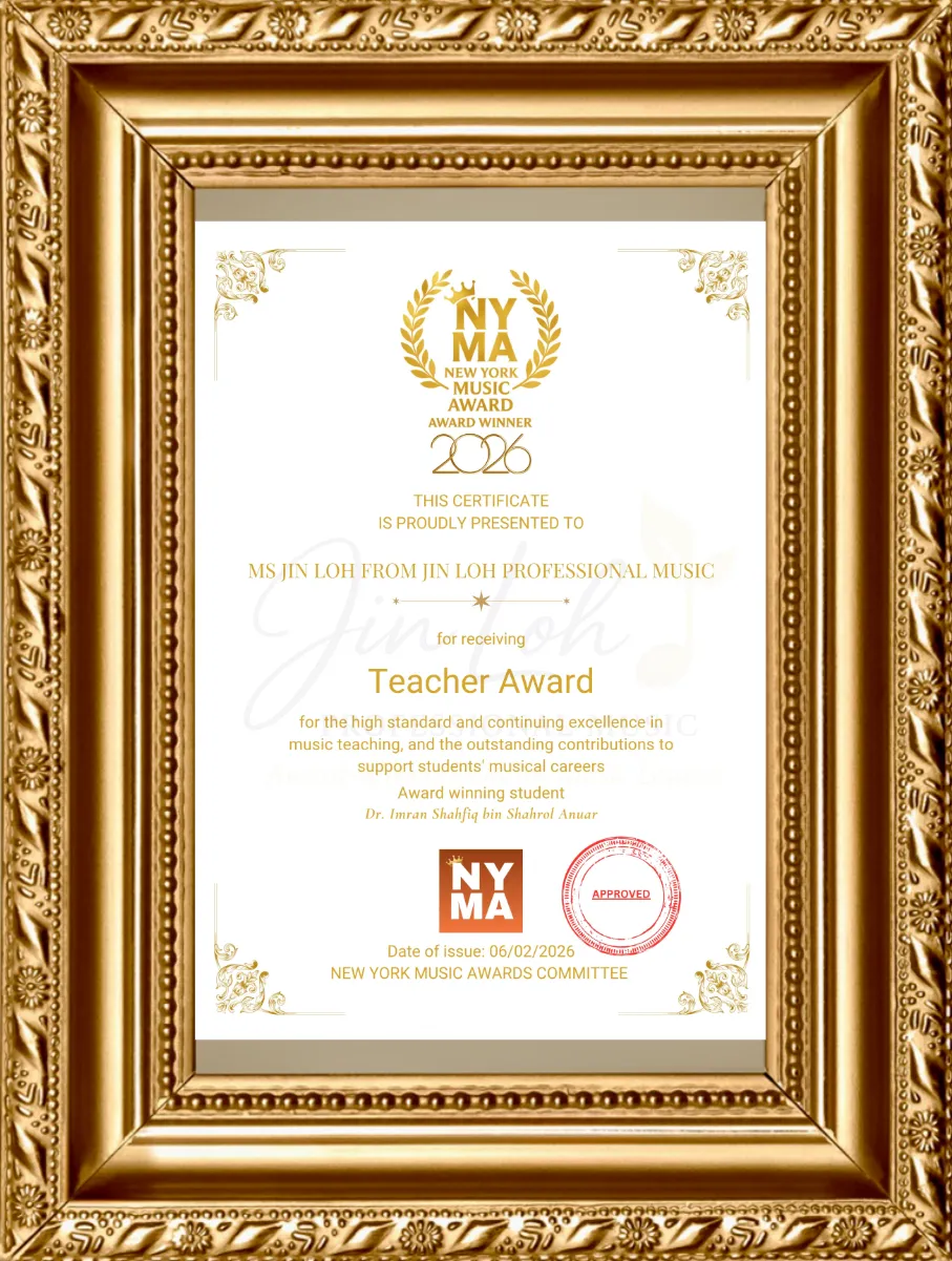 2026 New York Music Award Teacher Award Ms Jin Loh