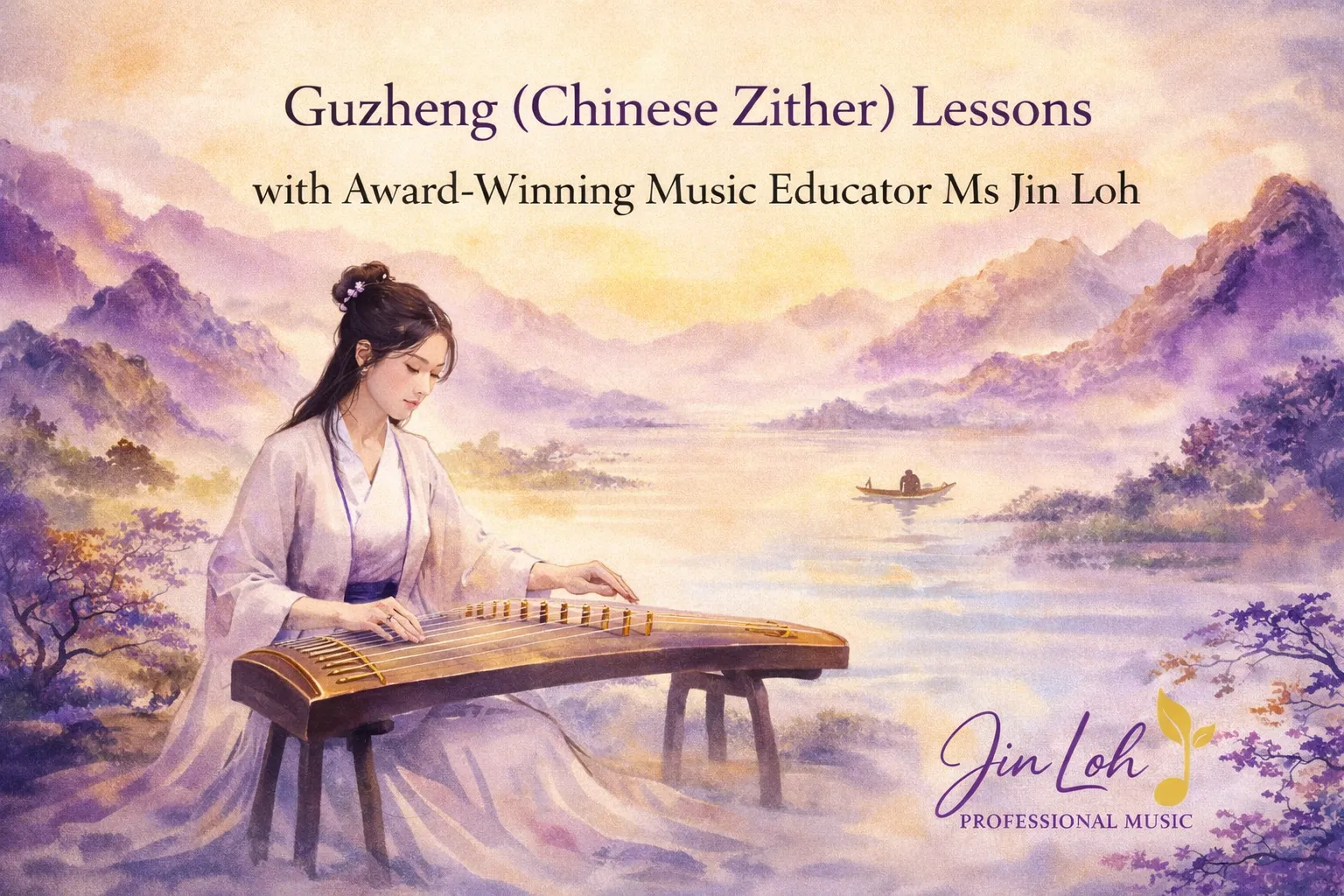 Guzheng (Chinese zither) lessons with award-winning music educator Ms Jin Loh