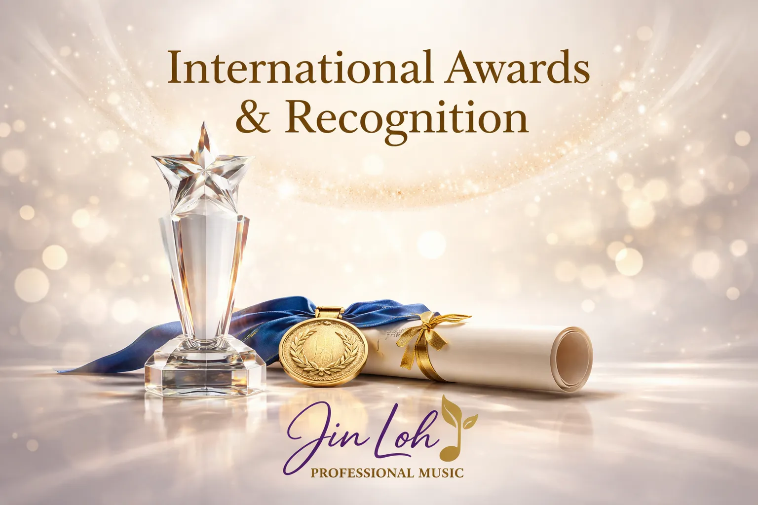 International awards and recognition of Ms Jin Loh international music judge and award-winning music educator