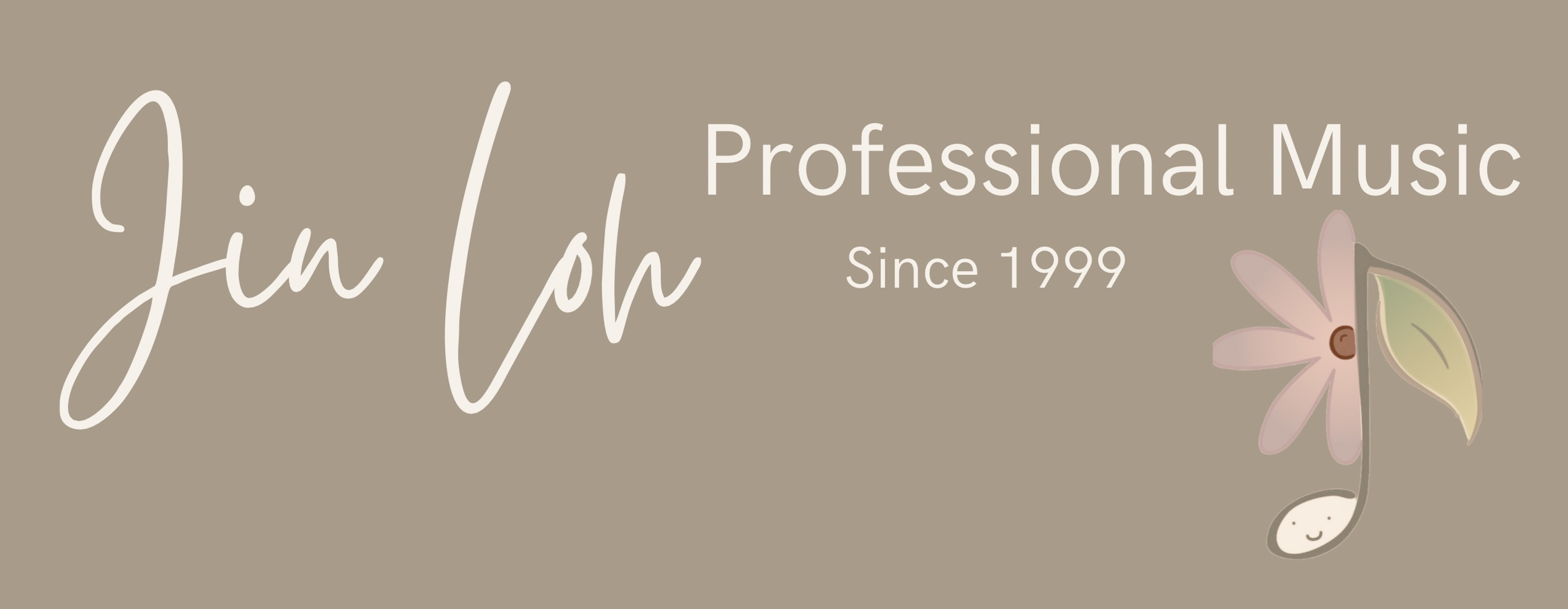 Jin Loh Professional Music Logo Gold Background